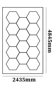 Rgb 6500k Led <span class=keywords><strong>Garage</strong></span> Lumière Hexagonal 14 Grille Plafond Détail Travail Travail Nid D'abeille LED Lumière pour Commercial Auto Show <span class=keywords><strong>Garage</strong></span> - Product Image 2