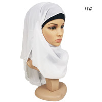 Nouvelles couleurs disponibles en stock châle instantané en mousseline de soie femme musulmane double boucle en mousseline de soie hijab écharpe malaisie instantanée hijab