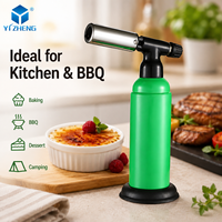 Briquet torche à gaz butane coupe-vent en métal, personnalisable avec logo, rechargeable, portable, pour barbecue, cigares, cuisine, cadeaux d'affaires
