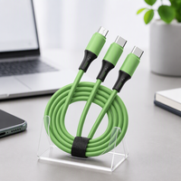 Câble de charge USB 3-en-1 multifonction de 1,2 m pour téléphone, avec connecteurs Type C et Micro USB, pour une charge rapide et le transfert de données - Vente en gros