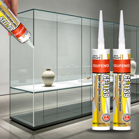 GF7139 Vente directe usine Mastic transparent haute performance en silicone acide pour collage de vitres et verre