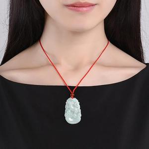 Ciondolo in giada per collana pendente in pietra Unisex 25x40x6.50mm 865620 - Product Image 5