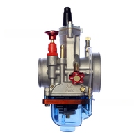 Nouveau carburateur modifié pour moto en alliage d'aluminium de haute qualité PWK21/24/26/28/30/32/34 Système d'injection de carburant Bleu transparent