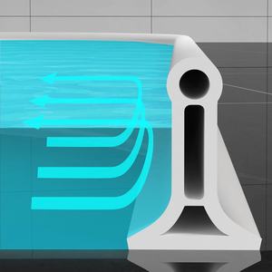 عتبة دش ذاتية اللصق ، شريط مطاطي للحمام من السيليكون سد حاجز مطاطي مانع للتسرب - Product Image 1