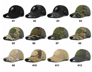 Chapeau de soleil brodé BH04 KHAKI SKELLETON camouflage multicolores - Product Image 2