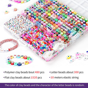 Diy Polymer <b>Clay</b> Bead Jewelry <b>Set</b> 2300 Pieces 26 Compartments Letter And Shape Beads For Kids Craft Making - Product Image 5