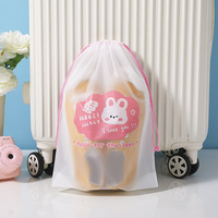 Sacs en plastique CPE givrés imperméables UniOne avec cordon de serrage, en PE+EVA, personnalisables avec LOGO, réutilisables pour vêtements et rangement de voyage