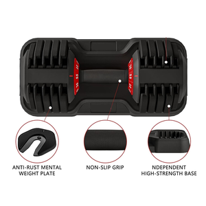 Équipement de Gymnastique Personnalisable en Gros d'Usine Haltère Réglable de 20-24 kg Poids Libres en Acier Pur Revêtu Ensemble d'<span class=keywords><strong>Haltères</strong></span> - Product Image 4