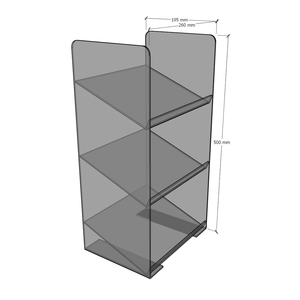 Trưng Bày Bán Bánh Kẹo Bằng <span class=keywords><strong>Acrylic</strong></span> Ba Tầng Cho Sô Cô La Hoặc Giòn - Product Image 2