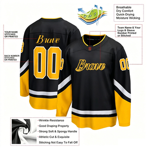 Oem Nieuwe Seizoen Snel Droogende Sportkleding Hockey Shirts Custom Logo IJshockey Uniformen IJshockey Stijl Jersey - Product Image 2