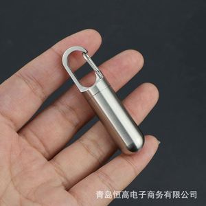 Mini acier inoxydable scellé Capsule boîte étanche Camping Firstaid pendentif voyage extérieur Portable étui à pilules - Product Image 4