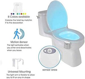 16 Color Motion <strong>Sensor</strong> Activated LED Bowl Night <strong>Light</strong> <strong>Toilet</strong> Seat <strong>Light</strong> Bathroom Accessory for Holiday Favor - Product Image 1