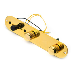 Placa de Control para Guitarra Eléctrica TL con Arnés de <span class=keywords><strong>Cableado</strong></span> para <span class=keywords><strong>Telecaster</strong></span> en Colores Cromo/Negro/Dorado, Accesorios para Guitarra - Product Image 3