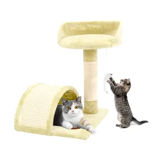 Petdom Solid Wood Sisal Cat Scratching Board Vertical Post Wear-Resistant Fun Cat Stick Grinding Claw Cat Tree