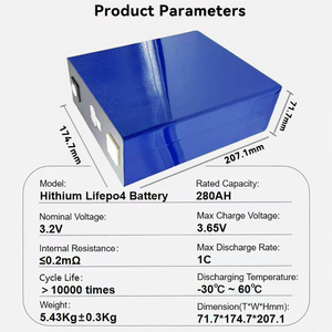 แบตเตอรี่ลิเธียมไอออนทรงปริซึม EU Stock 1175Ah 3.2V 320Ah 340Ah 314ah 280Ah 1175Ah รุ่น LF280 280Ah 1175ah - Product Image 5