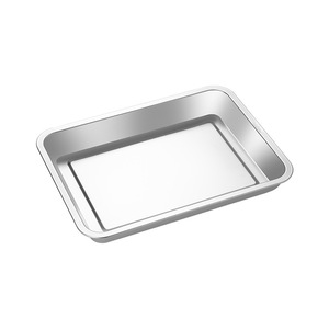 Plateau carré en acier inoxydable 304, profond et peu profond, pour le changement de pansements chirurgicaux en milieu hospitalier, la stérilisation des instruments, fond plat - Product Image 2