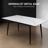 Tables de salle à manger rectangulaires modernes de luxe 2026 pour restaurant et cuisine, 6 à 8 places