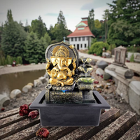 Fontaine d'eau de table intérieure Offre Spéciale Figurines de dieu bouddha et éléphant en résine Statue de Ganesh