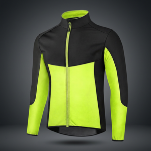 <b>Men's</b> Reversible Full Zipper Cycling <b>Jacket</b> Windproof Quick Dry Eco-Friendly Long Sleeves MTB <b>Bike</b> OEM Sportswear Plus Size - Product Image 3