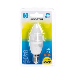 หลอดไฟ LED รุ่น C37 ขั้ว E14 9 วัตต์ แสงสีขาวอบอุ่น ประหยัดพลังงาน เหมาะสำหรับบ้านและสถานที่พาณิชย์ - Product Image 2