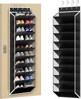 Organisateur de chaussures mural pliable à 10 niveaux en maille, multifonctionnel, gain de place, design moderne, grandes poches profondes pour chaussures