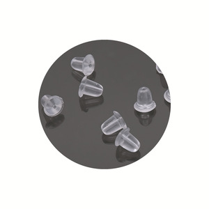 Silicone <b>Earring</b> <b>Backs</b> Transparent Plastic Stud <b>Earring</b> Caps For Ear Studs Unisex Accessory - Product Image 5