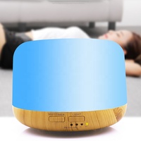 500ml humidificateur d'air de synchronisation diffuseur d'huile d'arôme essentiel vaporisateur à ultrasons aromathérapie LED lumière changeante livraison directe