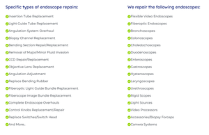 Services de réparation d'endoscope GI supérieur ou d'œsophagoscope/gastroscope/duodénoscope Économisez jusqu'à 90% avec 12 mois de garantie - Product Image 4
