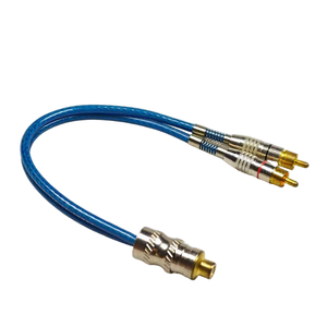 Cable de audio estéreo RCA de alta densidad macho a hembra para coche, venta al por mayor de fábrica, adecuado para amplificadores, estudios y reproductores de DVD - Product Image 2