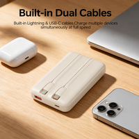 Batterie Li-Polymère à Charge Rapide 22,5W, Power Bank Portable, Câble Type-C, Ports USB, Affichage LED pour Utilisation en Extérieur 18W/20W/15W/12W