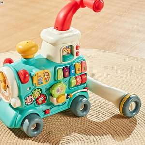 Assistant de marche 3-en-<span class=keywords><strong>1</strong></span> multi-fonction Spray Train forme correspondant enfant en bas âge Push Pull activité bébé Montessori Walker jouet - Product Image 3
