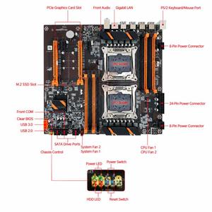 เมนบอร์ดเวิร์กสเตชันประสิทธิภาพสูง Yingjie X99 รองรับซ็อกเก็ต LGA2011-3 แบบคู่ พร้อมช่องใส่ DDR4 DIMM <span class=keywords><strong>8</strong></span> ช่อง - Product Image 5