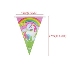 Paper cartoon1st Birthday Banner <span class=keywords><strong>Happy</strong></span> Birthday Party Decorations Kids Little Mermaid Flag Baby Shower Banner Wedding Garland - Product Image 6