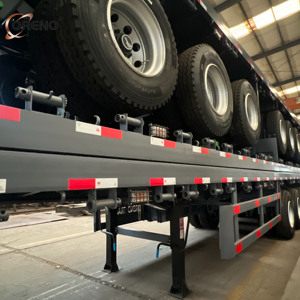 Châssis de <span class=keywords><strong>remorque</strong></span> <span class=keywords><strong>plateau</strong></span> à 3 essieux de 30/40 pieds (48 pieds) pour le transport de conteneurs, à prix abordable, à vendre - Product Image 3