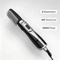 Brosse à air chaud électrique portable multi-styler, sèche-cheveux avec poils en nylon et poignée en plastique, prix abordable, séche-cheveux avec boîtier en ABS