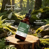 ODM/OEM Vente en gros Iode de Lugol pour le soutien de la thyroïde, la santé métabolique, la détoxification et le renforcement du potassium – Gouttes liquides de supplément d'iode de Lugol à 2 %