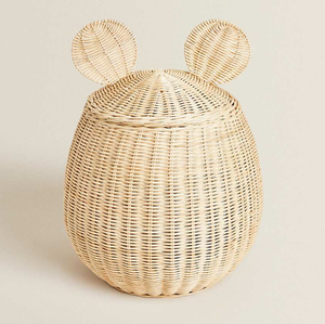 Hasır toptan handwoven sevimli doğal rattan çocuk oyuncak organizatör eşya kutuları & kutuları - Product Image 2