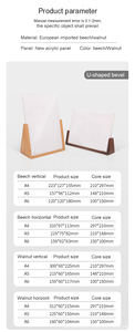 Support de menu miniature rotatif en bois personnalisé, amovible et recyclable, pour présentoir de table en magasin - Product Image 2