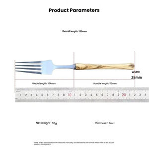 Ensemble de 2 pièces en acier Damas, couteau et fourchette pour cuisine occidentale, spécialement conçu pour couper les steaks, ensemble de couteaux de cuisine - Product Image 6