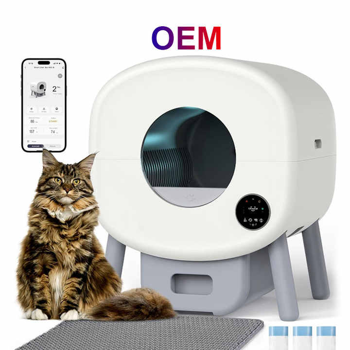 OEM Smart Cat Litter Box Toilet App Remote Control Self-Cleaning ...