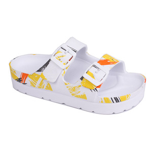 हेवा सैंडल महिलाओं के लिए ईवा डबल बकल महिलाओं की गर्मियों की स्लाइड में महिलाओं के लिए ओपन पैर की गर्मियों की स्लाइड - Product Image 1