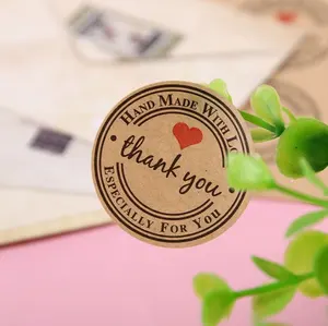 500Pcs DIY Gift Cake Candy Paper Adhesive Tags Homemade Hand Mand With Love Thank You Especially For You Stickers Labels