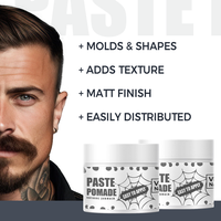 Certification CPNP MSDS Nouvelle pâte coiffante mate pour homme à tenue forte et facile à appliquer, pomade mate pour homme, parfum personnalisable