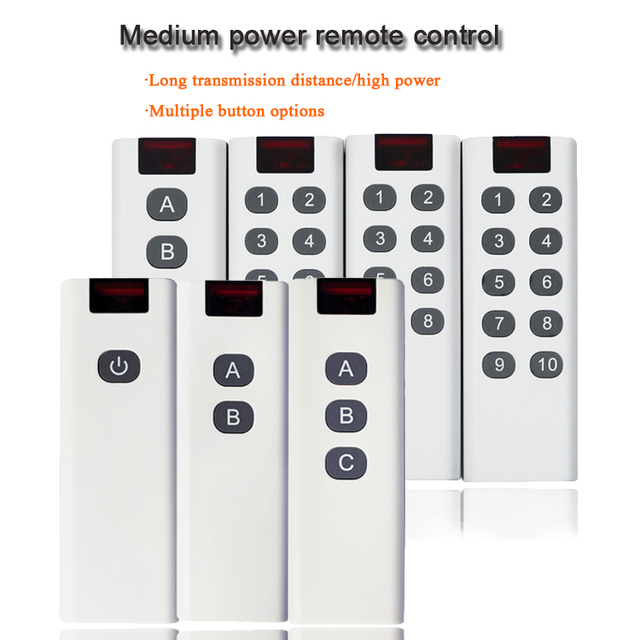 Long Distance RF Remote Control Transmitter High Power EV1527 Learning Code Remote Control for Electric Lights