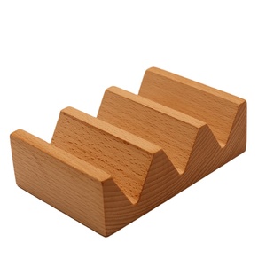 Supporto per Sushi <span class=keywords><strong>a</strong></span> Forma Rotonda in Legno per Piccoli Rotoli di Sushi e Taco - Product Image 1