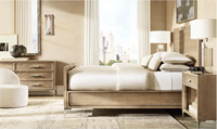 Collection de chambres à coucher de style international Offre Spéciale Sassanid OEM Lit à panneaux Benoit très brillant