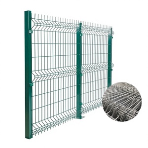 Panneau de clôture de jardin en treillis soudé 3D en V, galvanisé à chaud en PVC, anti-escalade, revêtement poudré, pour villas résidentielles et écoles - Product Image 1