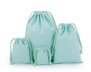 Wholesale Custom Cotton Linen Recyclable <b>Drawstring</b> Shopping <b>Bags</b> with Rope Handle Custom Logo for Jewelry Pouches Shoes Gifts - Product Image 6
