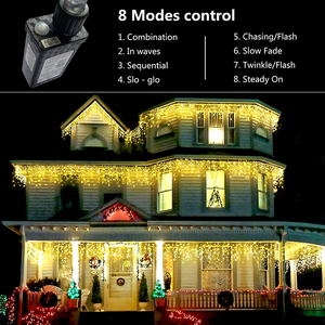 Nouveau LED Lumières De <span class=keywords><strong>Noël</strong></span> Étanche <span class=keywords><strong>Guirlande</strong></span> Rideau Lumière Décoratif Fée Cascade Led Lumières De <span class=keywords><strong>Noël</strong></span> Glaçon - Product Image 2