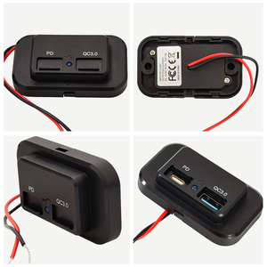 Chargeurs USB plats personnalisés pour voitures 12V 24V, prise de chargeur de voiture avec ports USB 3.0 et Type C 30W à charge rapide - Product Image 4